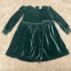 Velour green Christmas dress size 3T